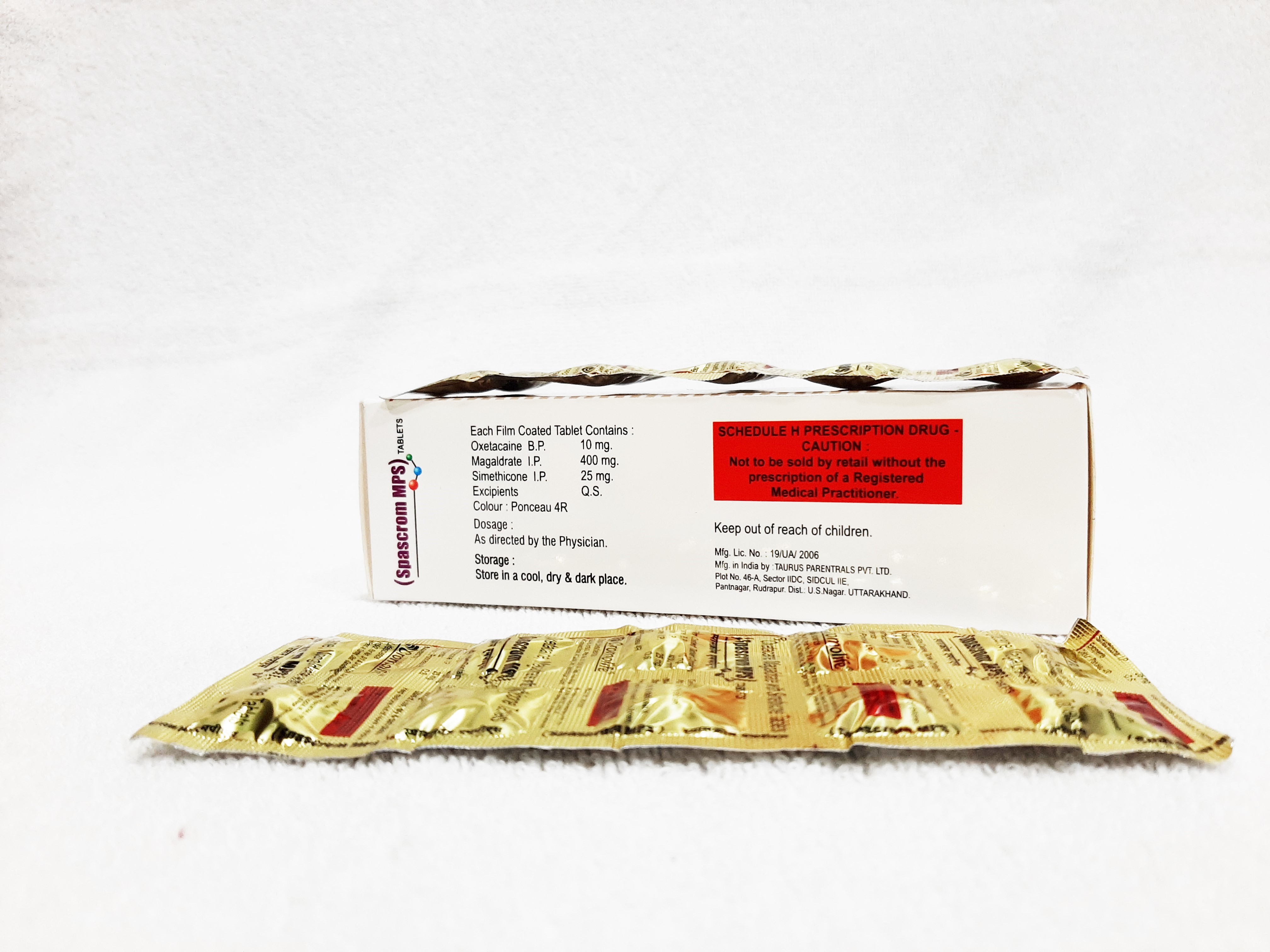 Oxetacaine, Magaldrate And Simethicone Tablets