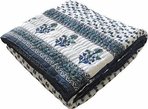 Multicolour Jaipuri Cotton Ac Quilt Razai For Winters Size: Full