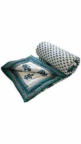 Multicolour Jaipuri Cotton Ac Quilt Razai For Winters Size: Full