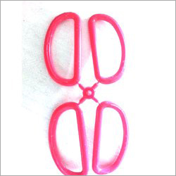 गुलाबी प्लास्टिक बैग हैंडल