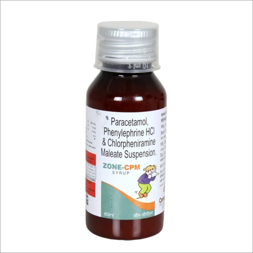 60 ml Paracetamol Phenylephrine HCL and Chlorpheniramine Maleate Suspension