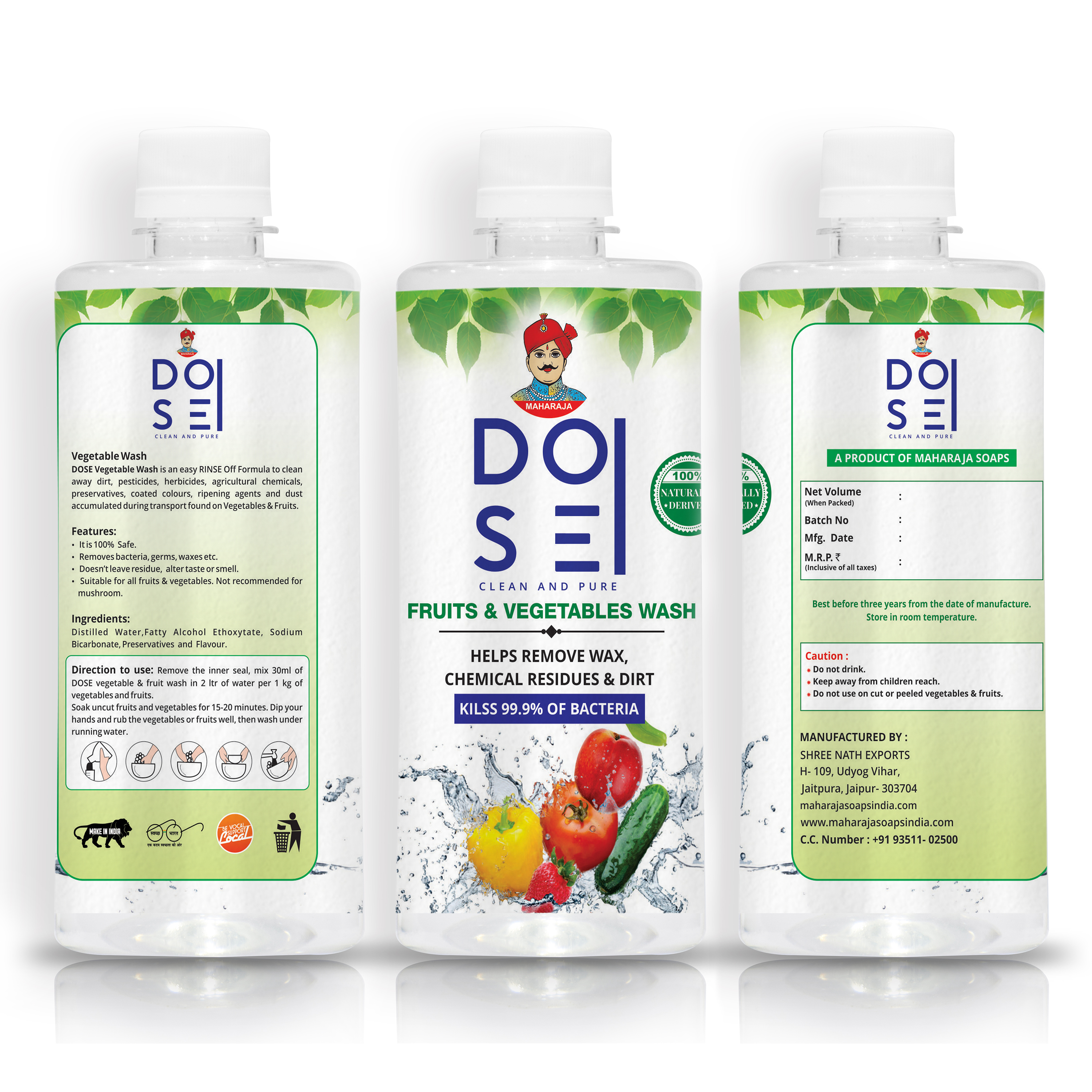Fruit And Vegetable Wash - Herbal Gel, 500 Ml | Lemon Perfume, Middle Foam, Effective Against Agricultural Chemicals