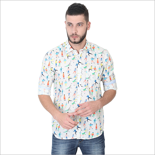 नो फेड मेन्स प्रिंटेड फुल स्लीव्स शर्ट्स