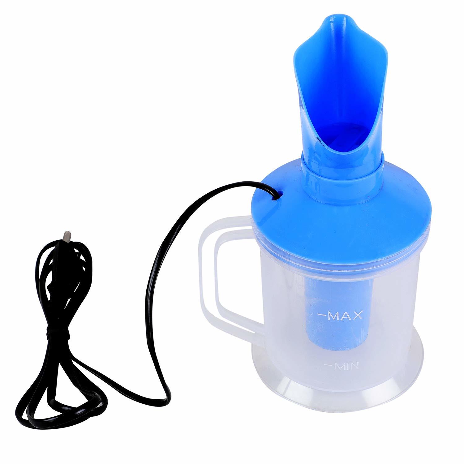 Steam Vaporizer - Plastic Material , 3 In 1 Multi-use For Cold Relief & Facial Sauna, Suitable For All Ages, Blue Color, Improves Blood Circulation