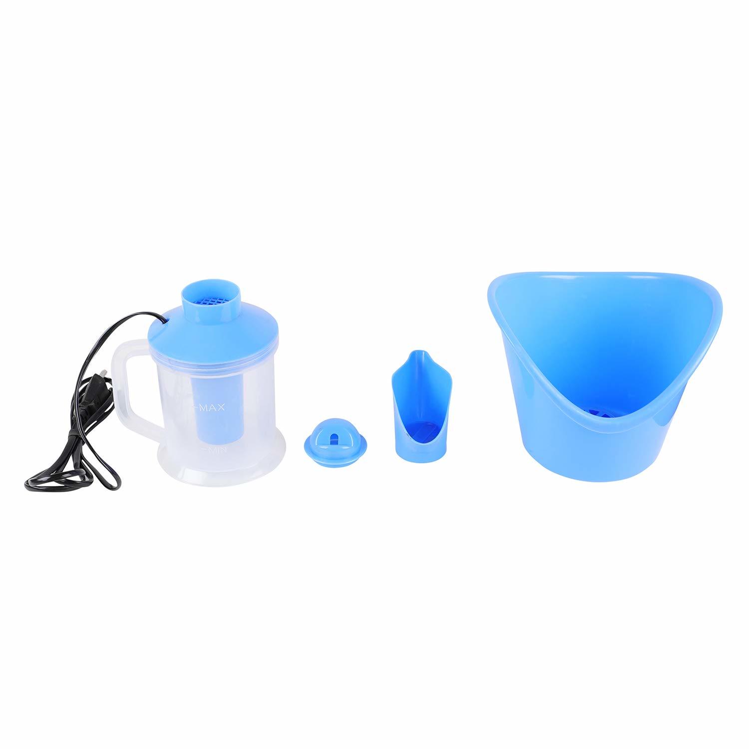 Steam Vaporizer - Plastic Material , 3 In 1 Multi-use For Cold Relief & Facial Sauna, Suitable For All Ages, Blue Color, Improves Blood Circulation