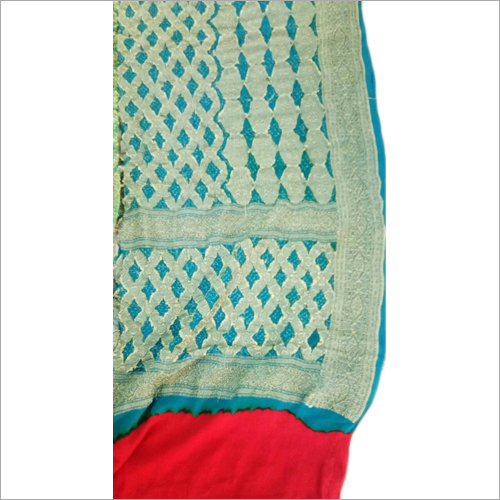 Blue Pure Banarasi Georgette Dupatta