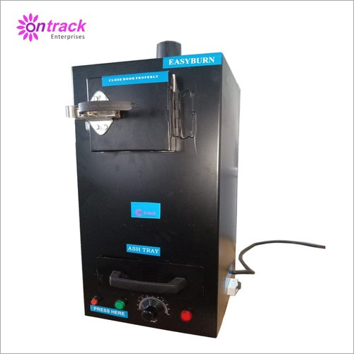 Black Front Loading Electric Sanitary Napkin Incinerator Machine