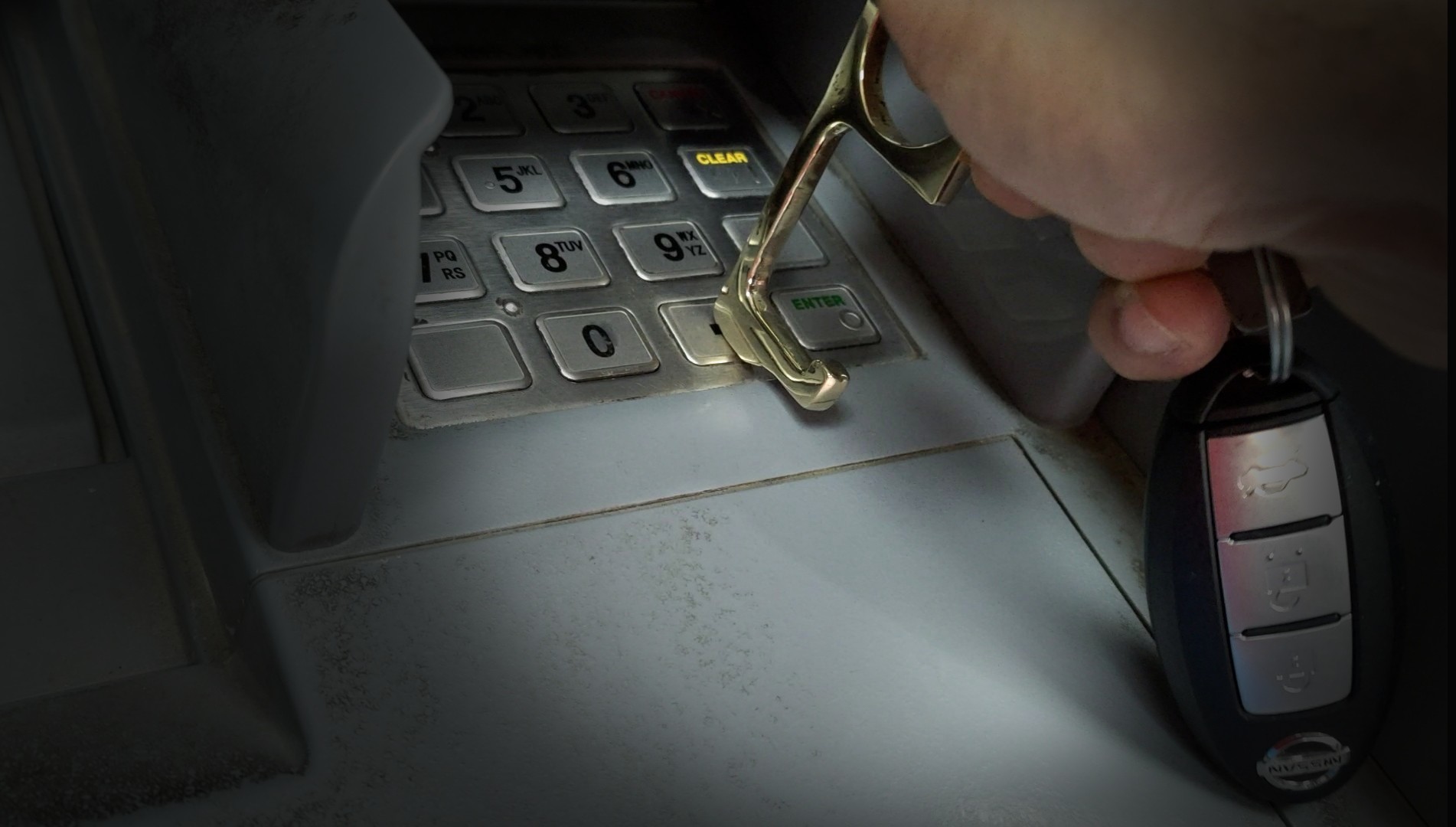 Rope Style Pockee - Brass Metal, Multi-color | Zero Touch Reusable Keychain For Doors, Elevators, And Public Surfaces