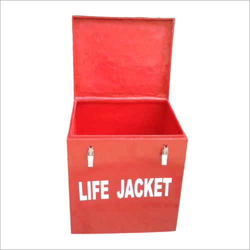 Frp Life Jacket Box - Robust Frp Material, Rectangular Shape, Glossy Red Finish | Rust Proof, Easy Locking Mechanism, 12 Months Warranty