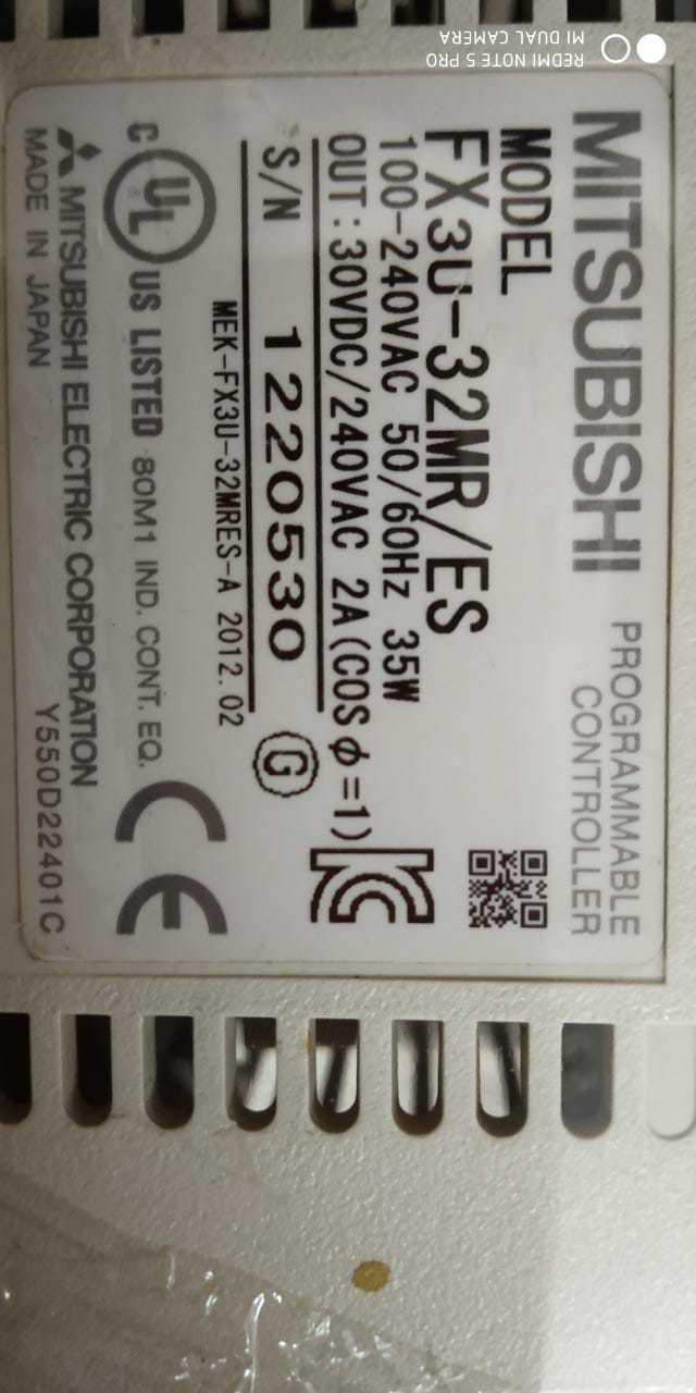 P. L. C Mitsubishi Melsec Fx3u-32mr/es