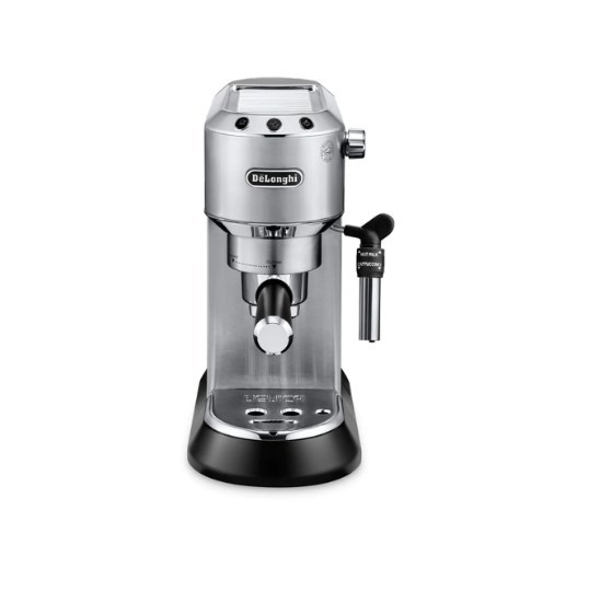 Delonghi Dedica Espresso Machine - Stainless Steel, 149x330x303 Mm | 15 Bar Pump Pressure, Manual Milk System, Ese Pod Compatibility, Compact Design