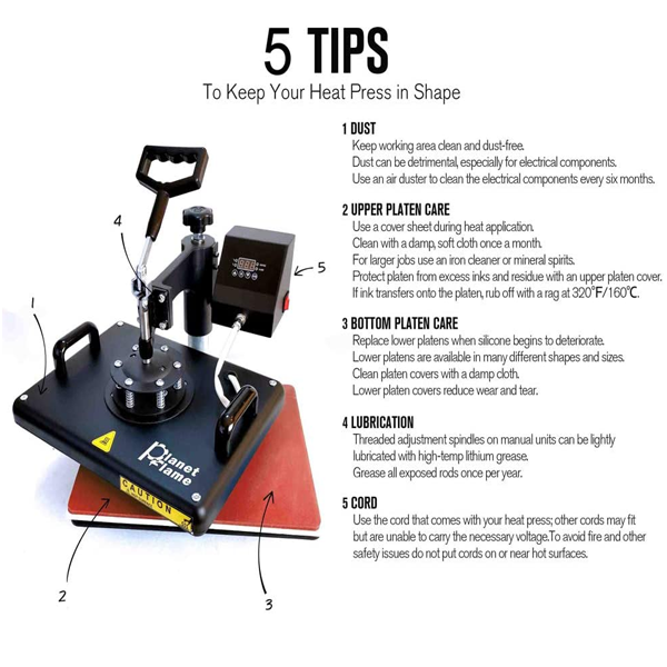 5 In 1 Sublimation Heat Press Machine - Digital Swing Away Design | Ideal For T-shirt, Mug, And Plate Transfer