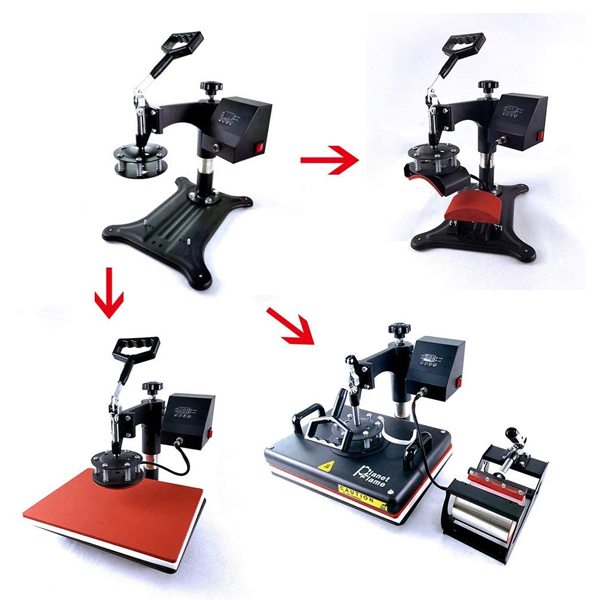 5 In 1 Sublimation Heat Press Machine - Digital Swing Away Design | Ideal For T-shirt, Mug, And Plate Transfer