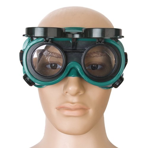 Flip Up Welding Goggles - Color: Green