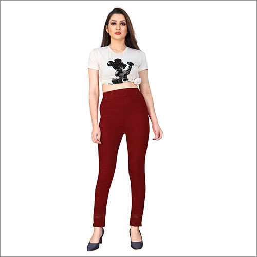 Ladies Cotton Pants - Plain Design | Washable, Double Pockets, Ideal for Rainy Days, Spring, Summer, and Winter Wear