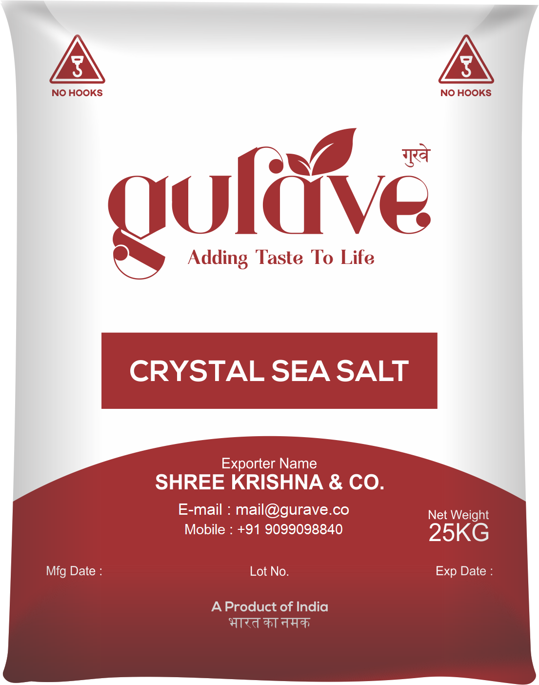 Crystal Sea Salt Additives: Na