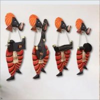 आयरन हैंडीक्राफ्ट वॉल डेकोर 4 गणेश संगीतकार