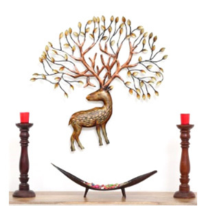 Iron Wall Decor Deer with Horn