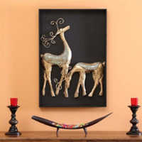 आयरन हैंडीक्राफ्ट वॉल डेकॉर डीयर कपल