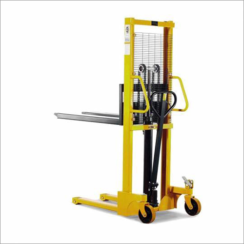 Manual Stacker - Mild Steel 1500 Kg Lifting Capacity, 3000 Mm Height, Yellow | Industrial Use, New Condition, 1150 Mm Length, 550 Mm Width