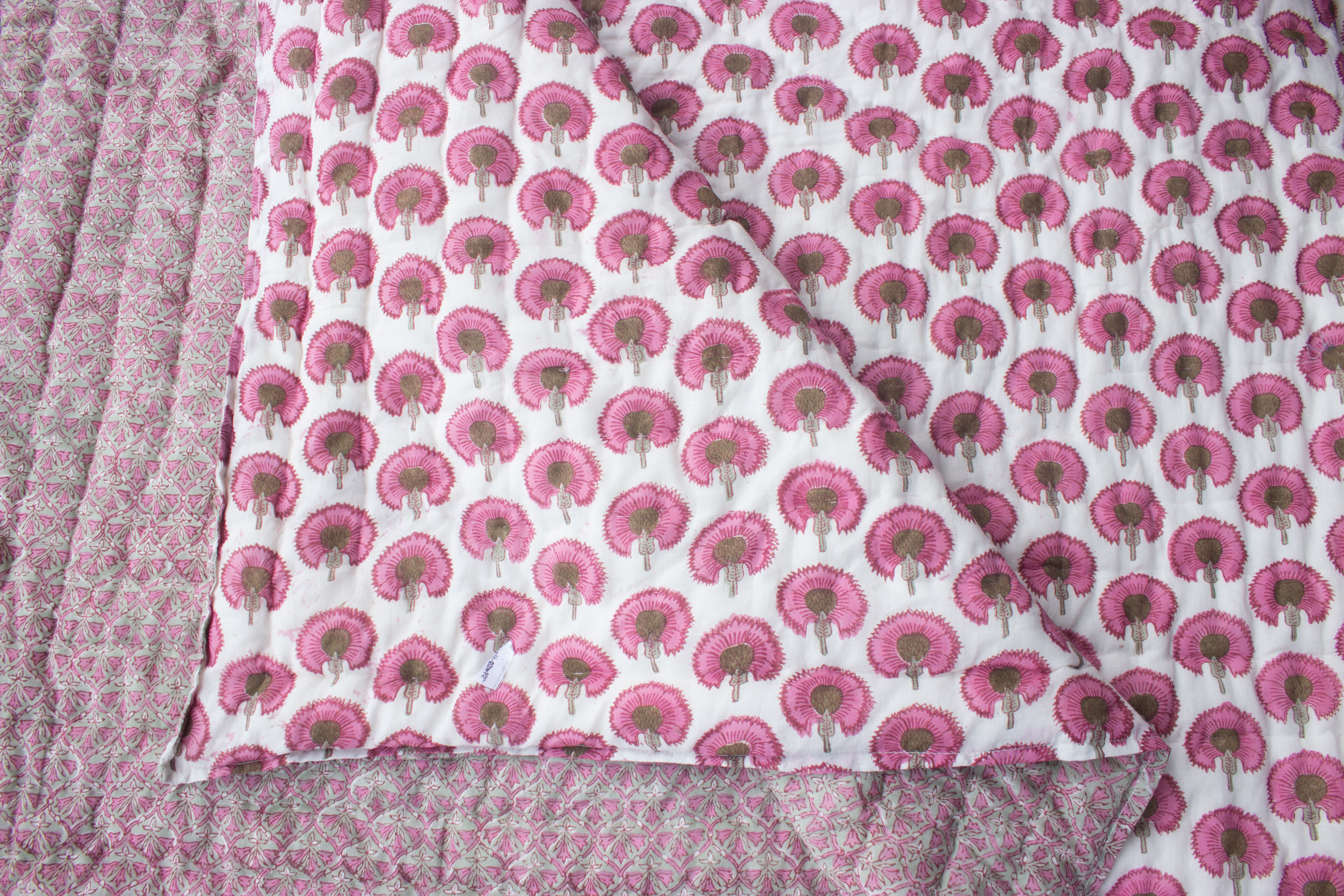 Hand Block Printed Jaipuri Rajai - 100% Cotton Filling, 90x108 Inches Size | Hand Quilted, Ideal For Home & Hotels