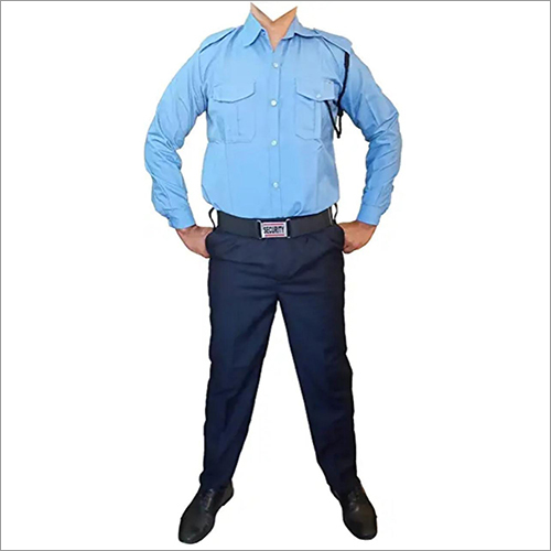 स्काई ब्लू-ब्लैक कॉर्पोरेट सिक्योरिटी गार्ड यूनिफॉर्म