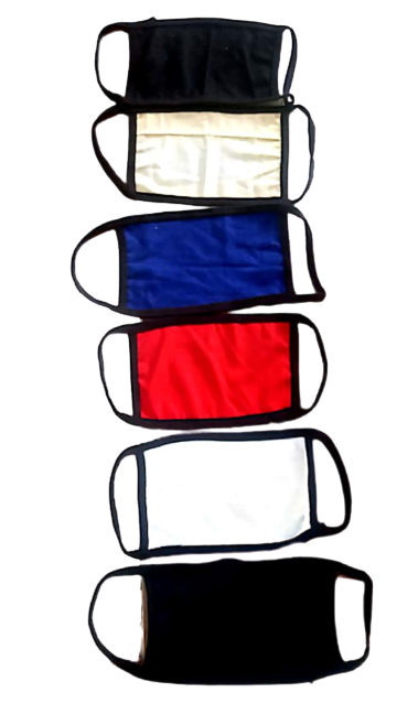 Reusable Face Mask - Hosiery Material, Multi-colored, Unisex Size, Stitched Style | Anti-bacterial, Anti-pollution, Washable, Reversible