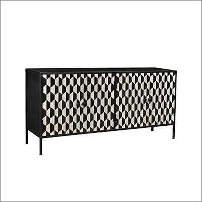 Bone Inlay Side Board Cabinet