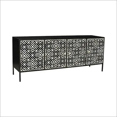 Handmade Handcrafted Bone Inlay Side Board Cabinet