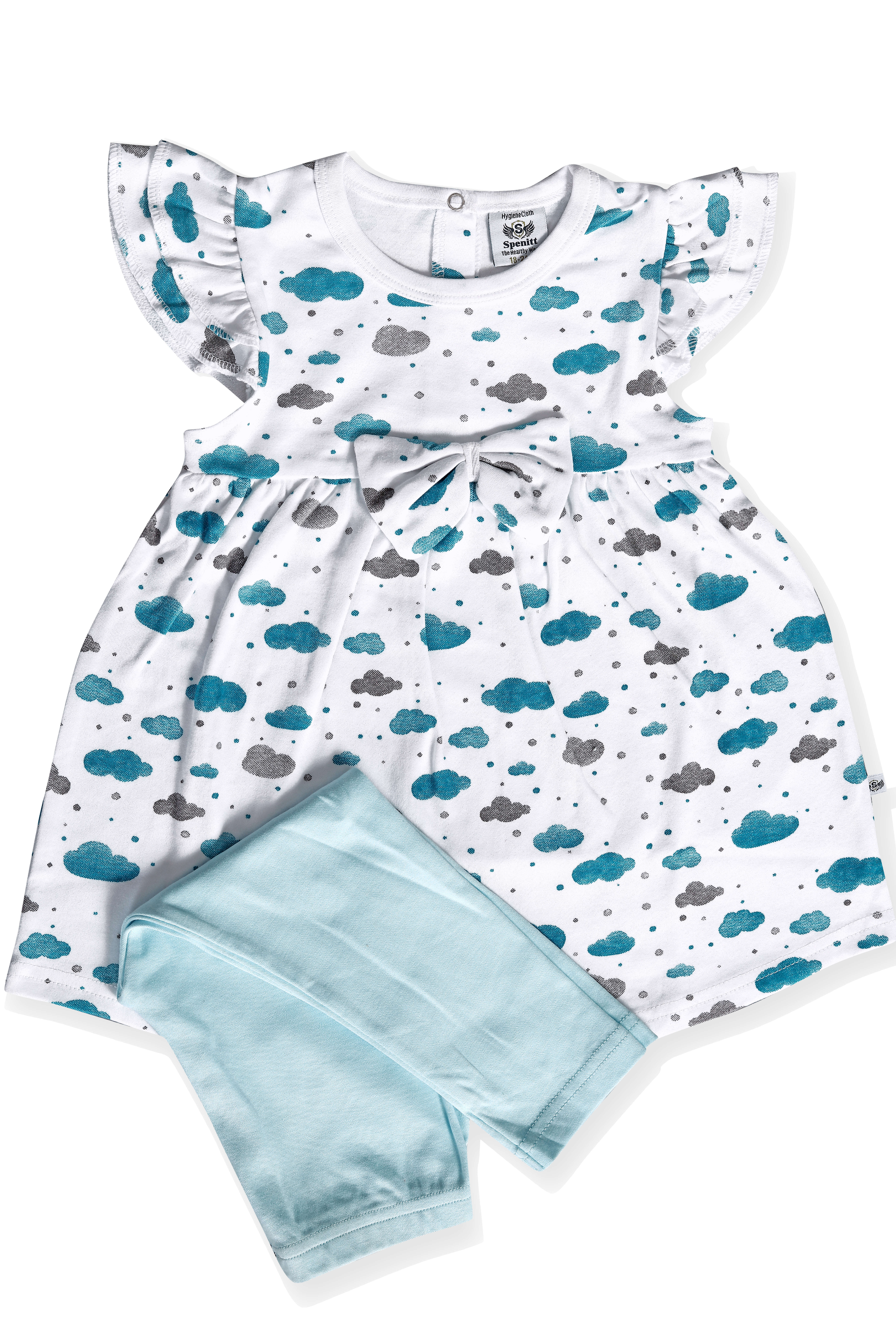 Spenitt Premium Baby Clothes - Cotton Sleeveless Top Bottom Set For Girls | Antibacterial, Anti-odor, Highly Breathable, Quick Dry, Non-toxic, Extra Soft, Colorfast