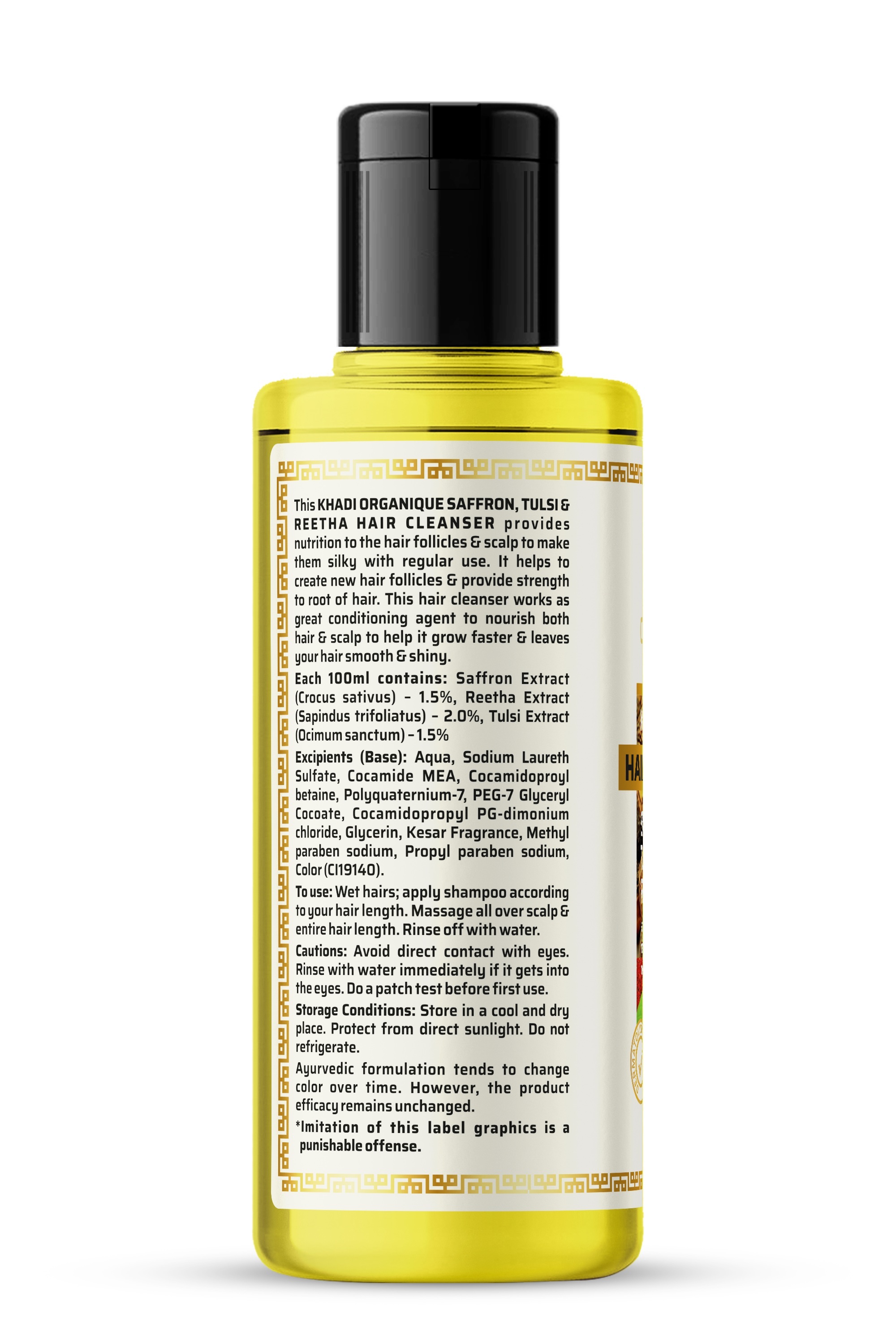 Saffron,tulsi And Reetha Hair Cleanser Gender: Female
