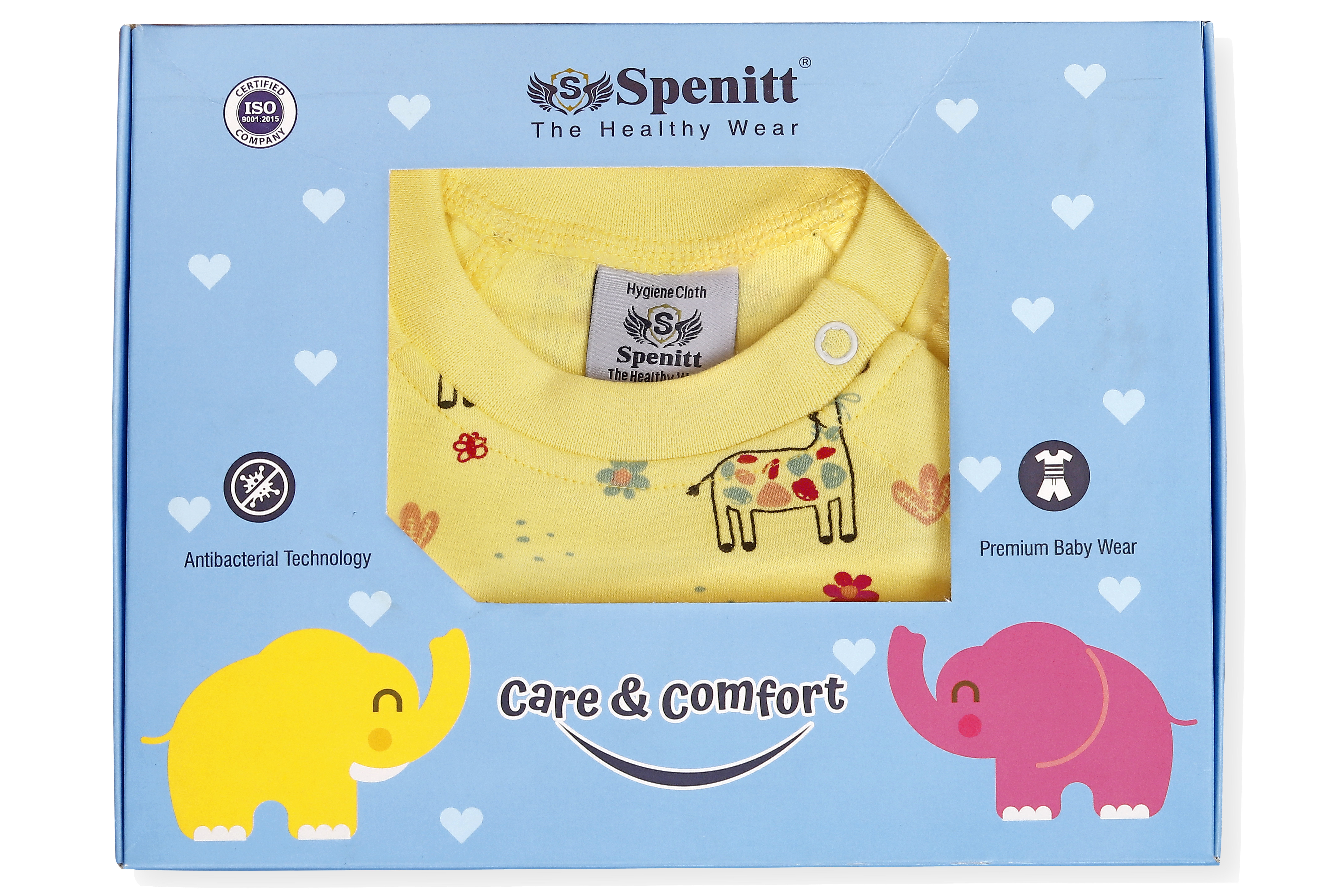 Spenitt Premium Baby Clothes - Cotton, Up To 12 Months, O-neck Design | Antibacterial Technology, Anti-odor, Highly Breathable, Soft And Comfortable, Colorfast Quality
