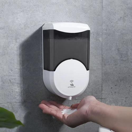 Automatic Soap Dispenser - 600 ML Capacity, ABS Plastic Material - Battery Operated with 4 AA Batteries, Elegant White Design