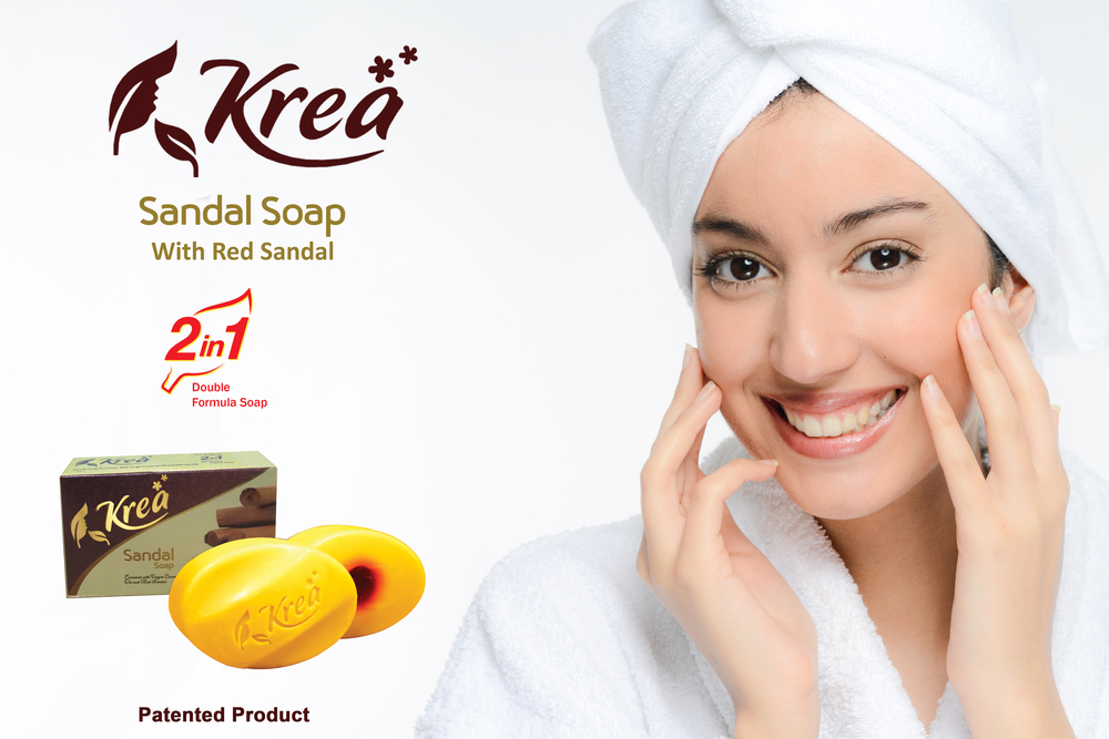Sandal Soap - 100 gm Bar, High Foam Formula - Germ-Killing, Blemish and Pigmentation Protection