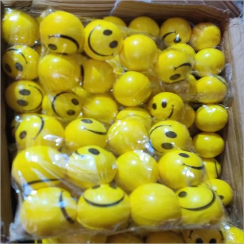 Smiley Soft Balls - Soft Ball, Regular Size | Yellow & Black Printed Design for Fun Playtime Activities