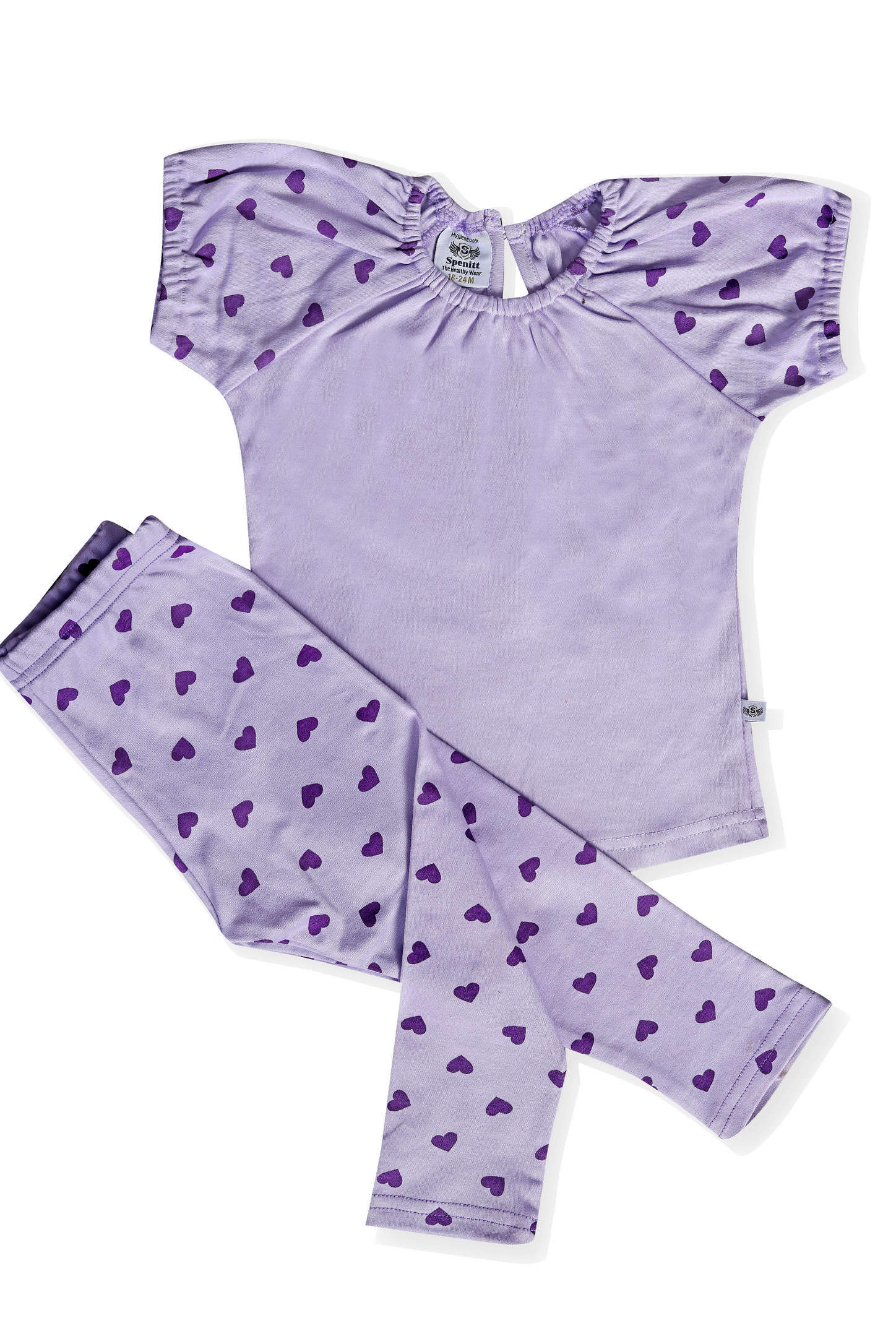 Washable Fancy Short Sleeve Top And Leggings
