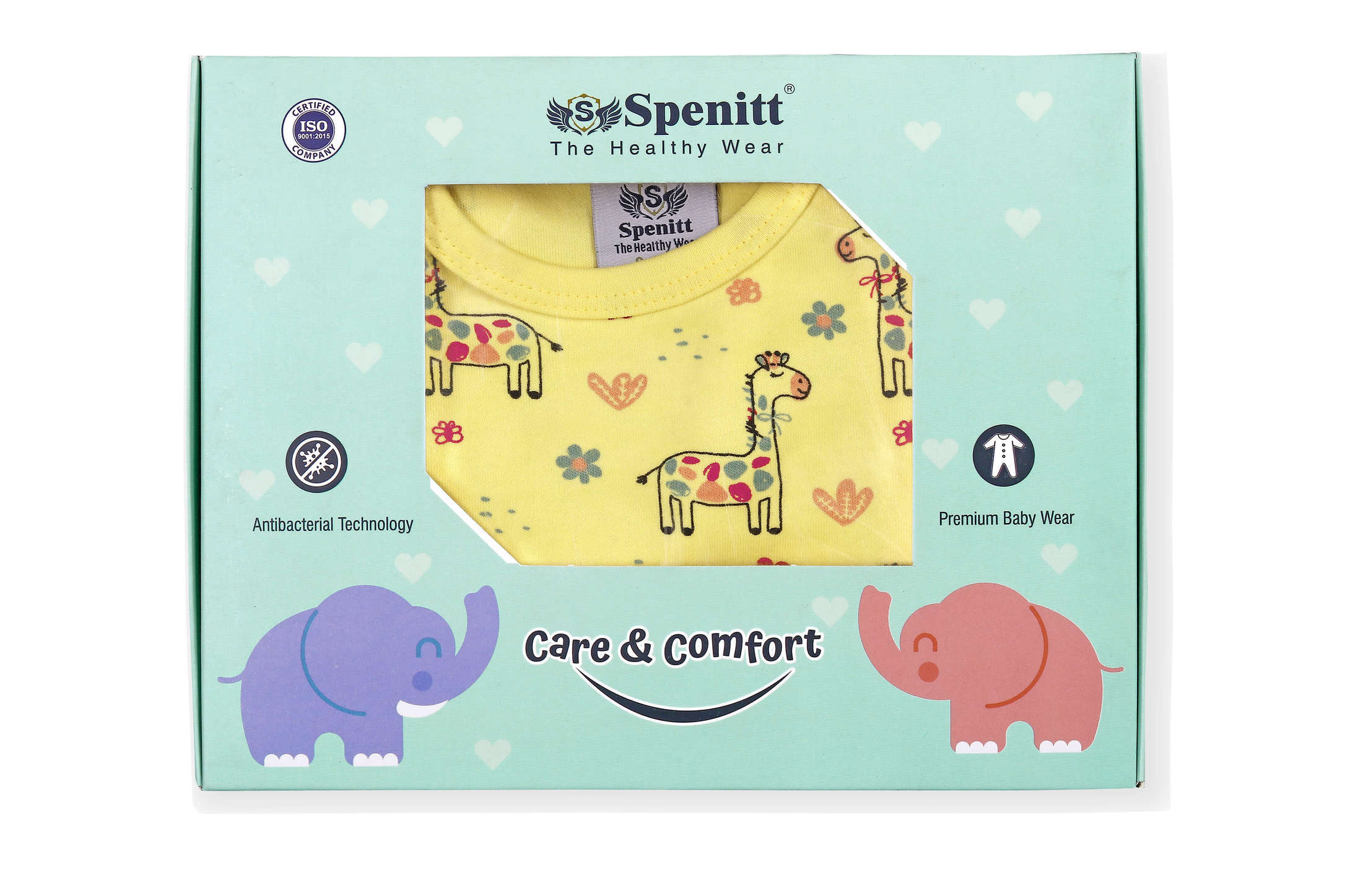 Short Romper - Cotton - Up To 12 Months, O-neck Collar, Printed Pattern | Antibacterial Technology, Anti-odor, Highly Breathable, Colorfastness 4.5