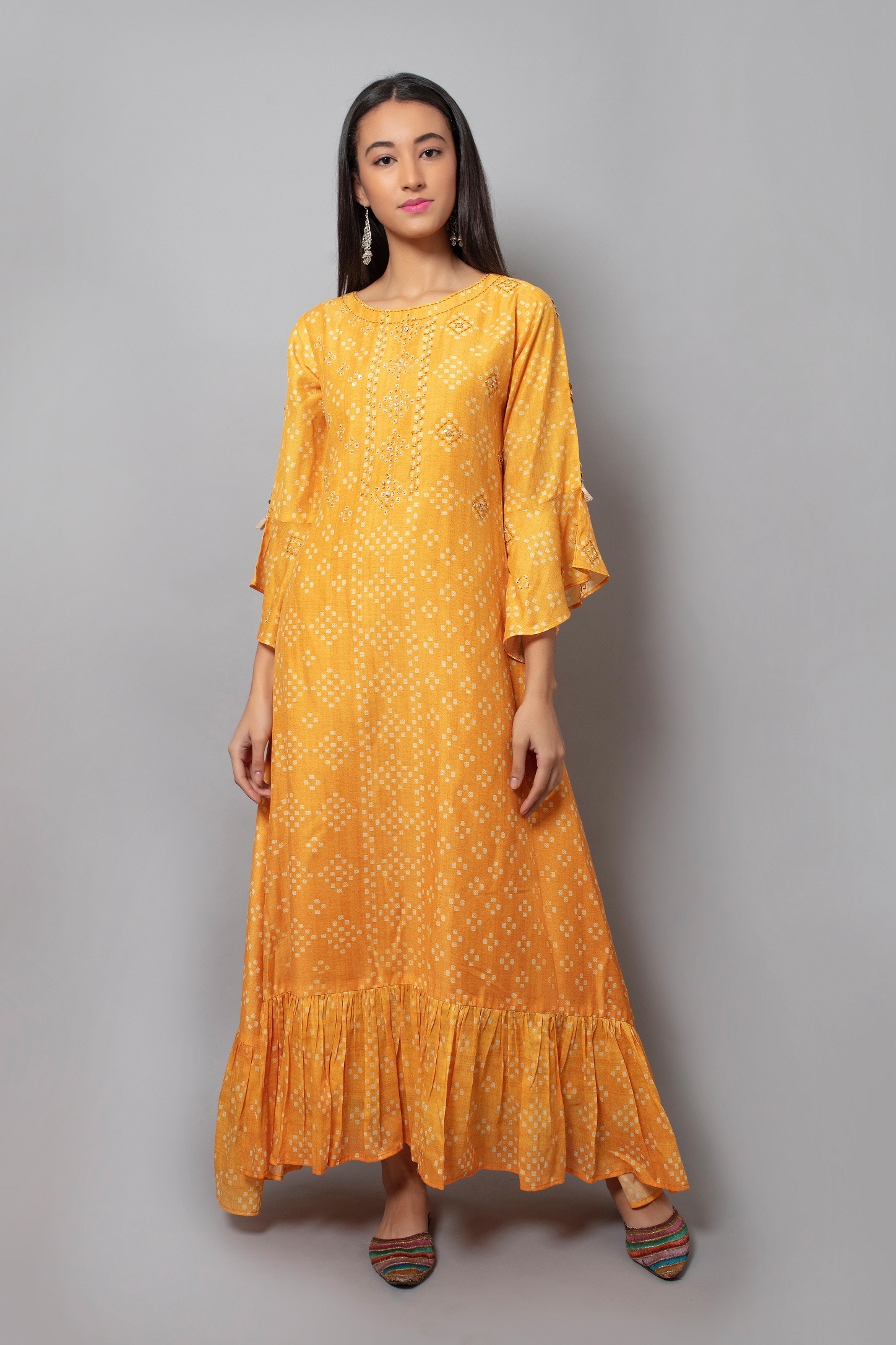 Ladies Fancy Kurtis - Cotton Silk, Size M To 2xl | Multi-color, Breathable, Plus Size, Ethnic Style, Handwork Details