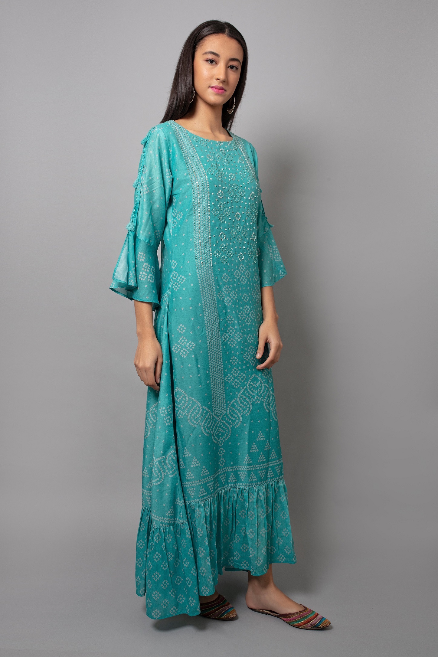 Multi Ladies Long Kurti Fancy Kurtis