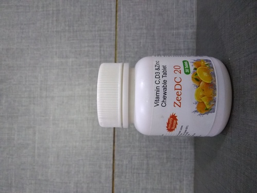 विटामिन सी, डी3 और जिंक चबाने योग्य गोली