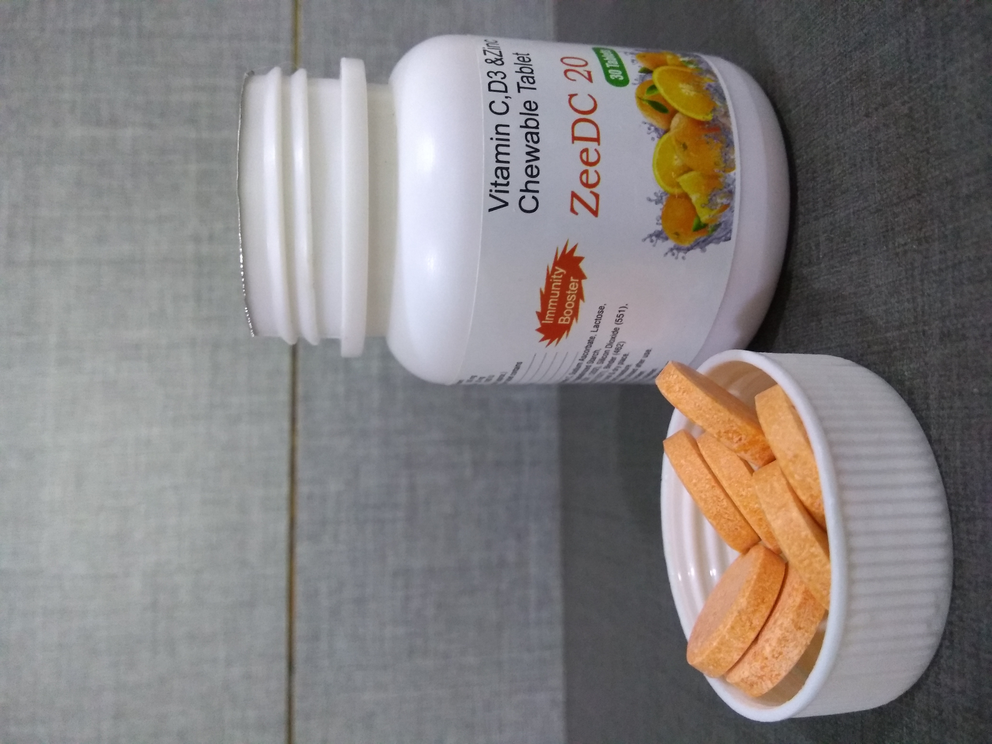 Vitamin C, D3 & Zinc Chewable Tablet