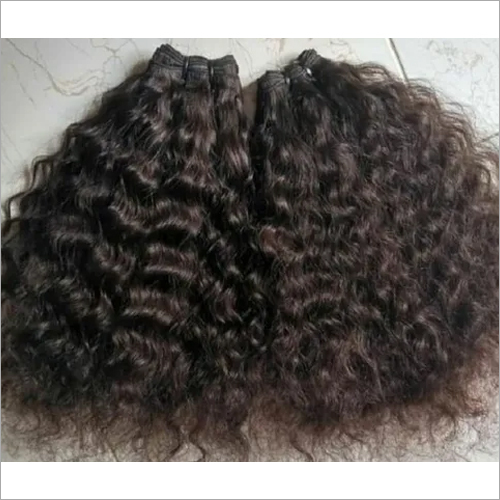 Natural Brown Curly Human Hairs