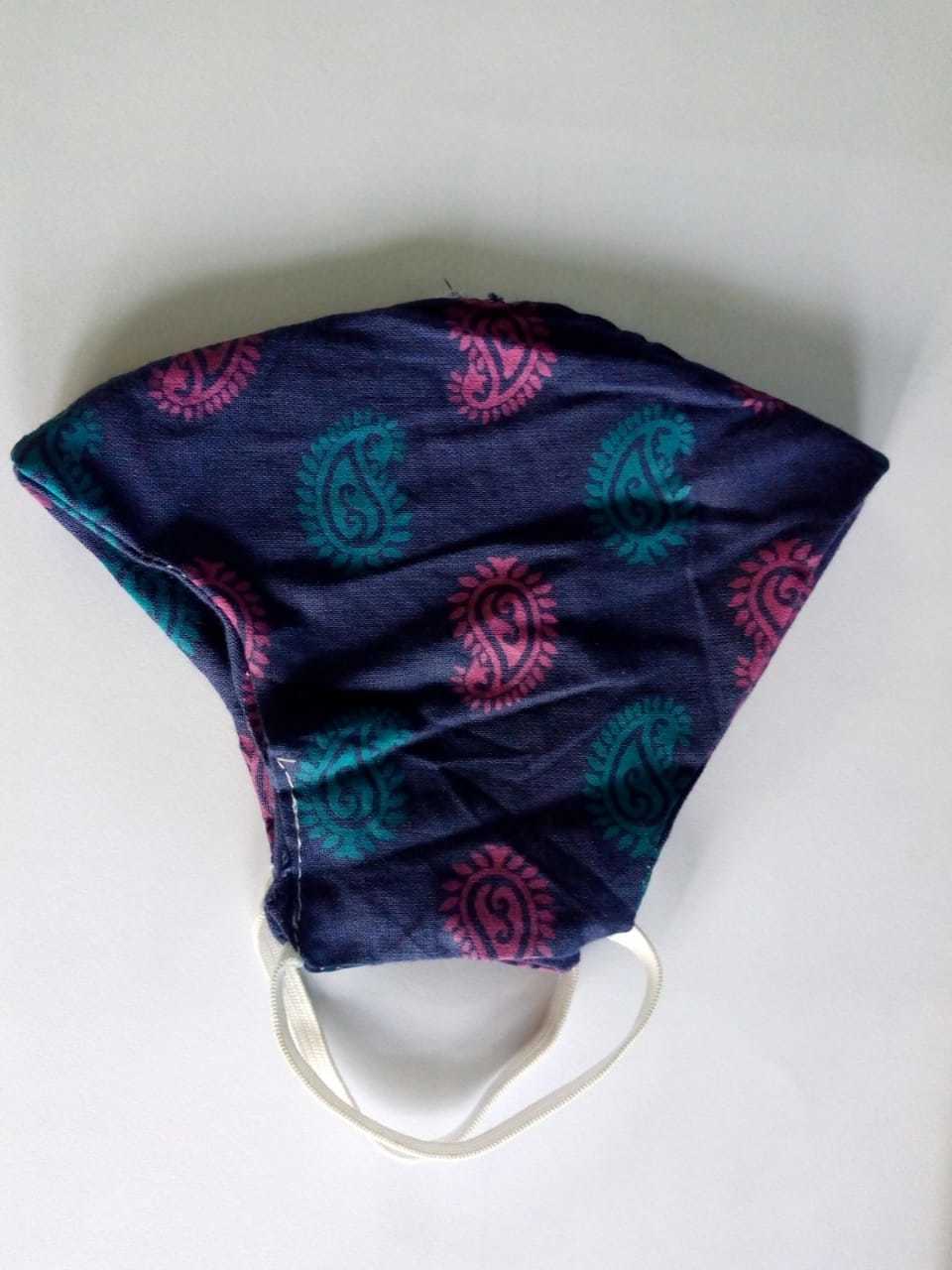 Cotton Face Mask - 10x5 Inches, Multi Color Unisex Design For All-day Comfort
