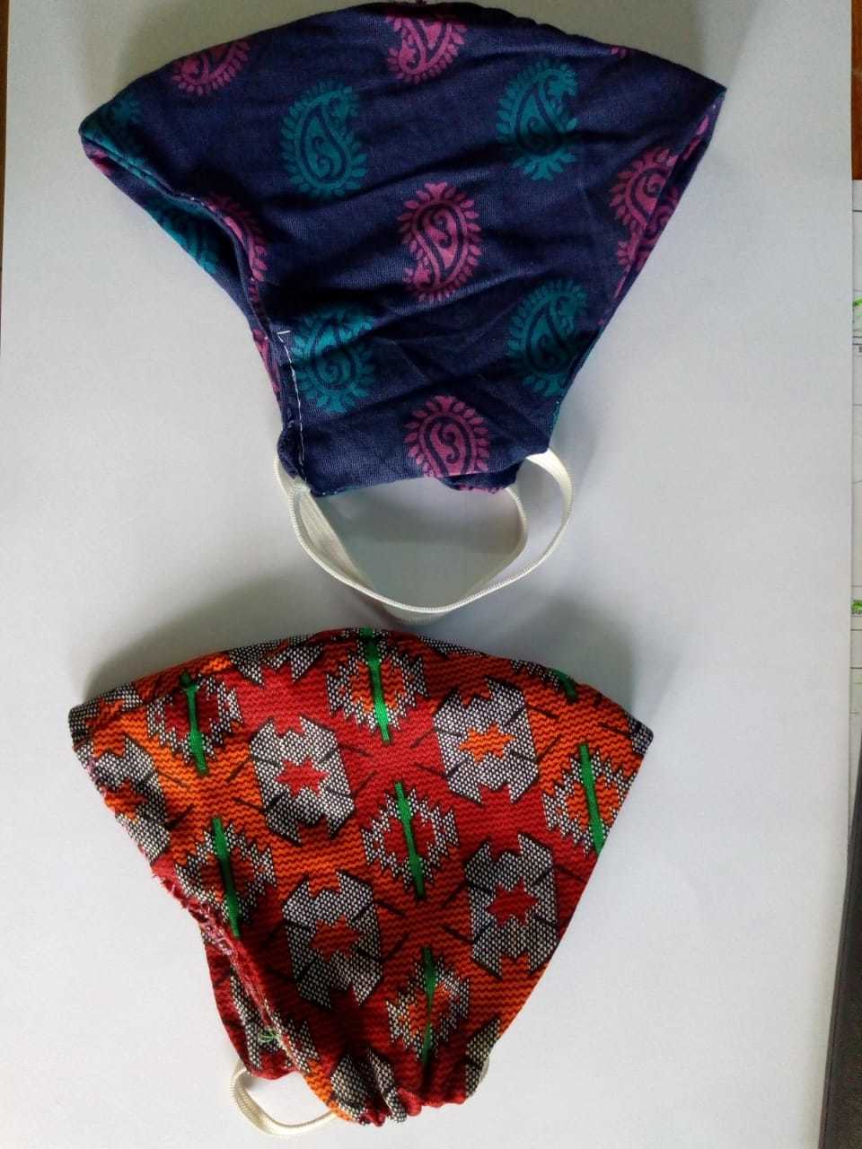 Cotton Face Mask - 10x5 Inches, Multi Color Unisex Design For All-day Comfort