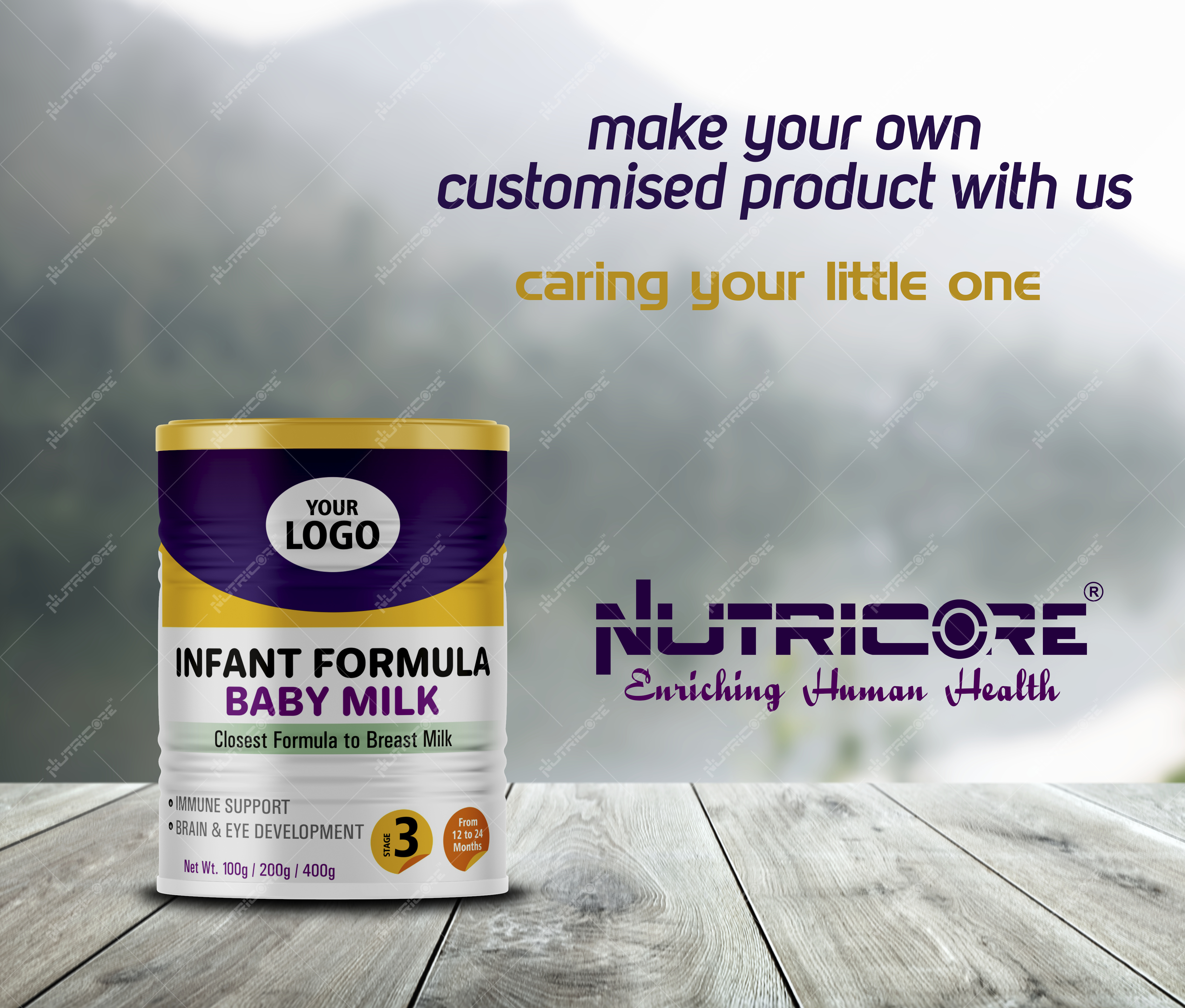 White Infant Baby Milk Powder Stage 3
