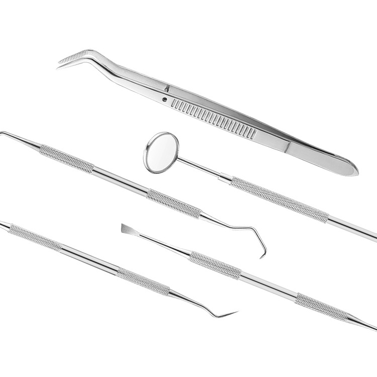 Silver Dental Basic Surgical Instruments Set