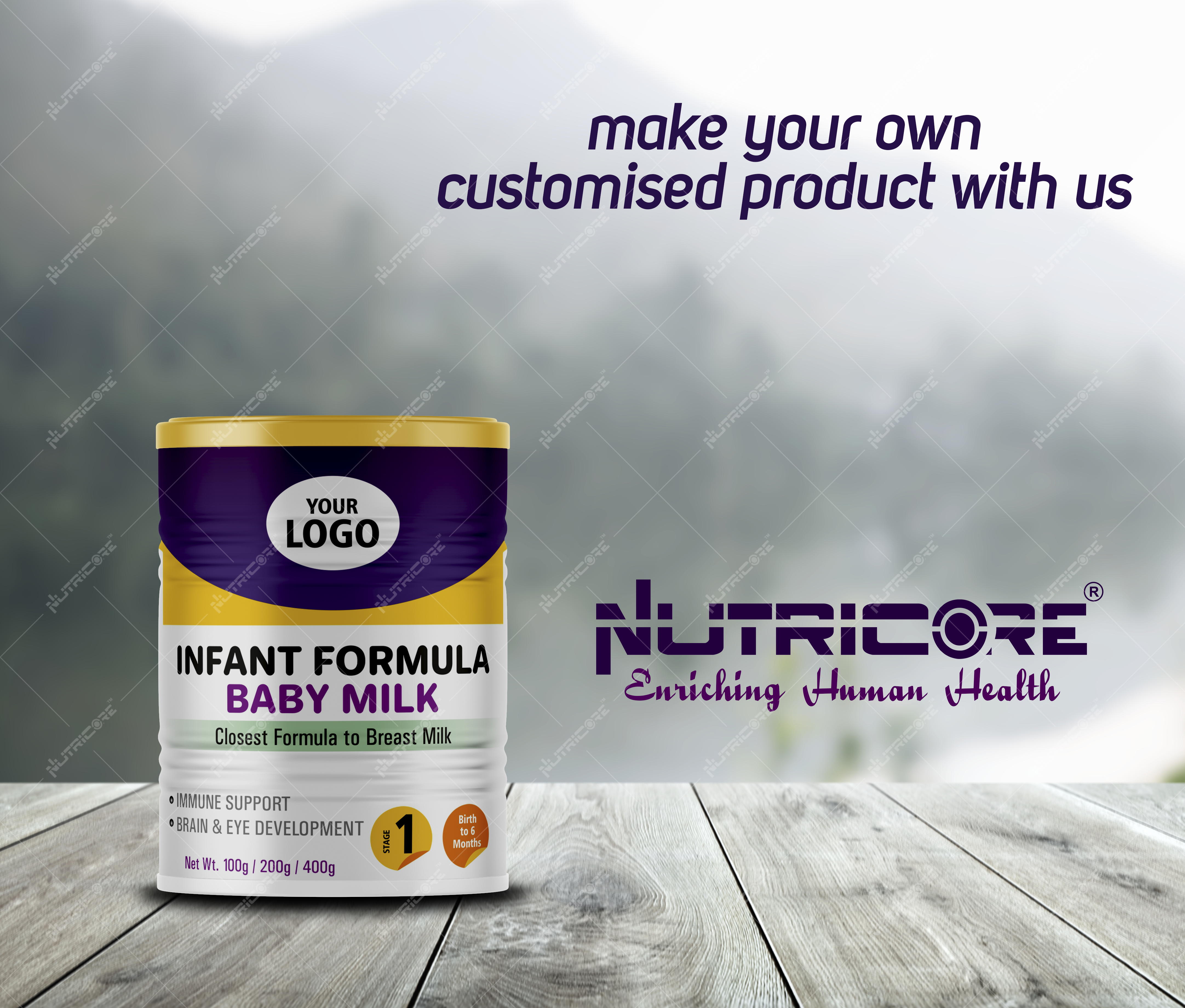 White Infant Baby Milk Powder Stage 1