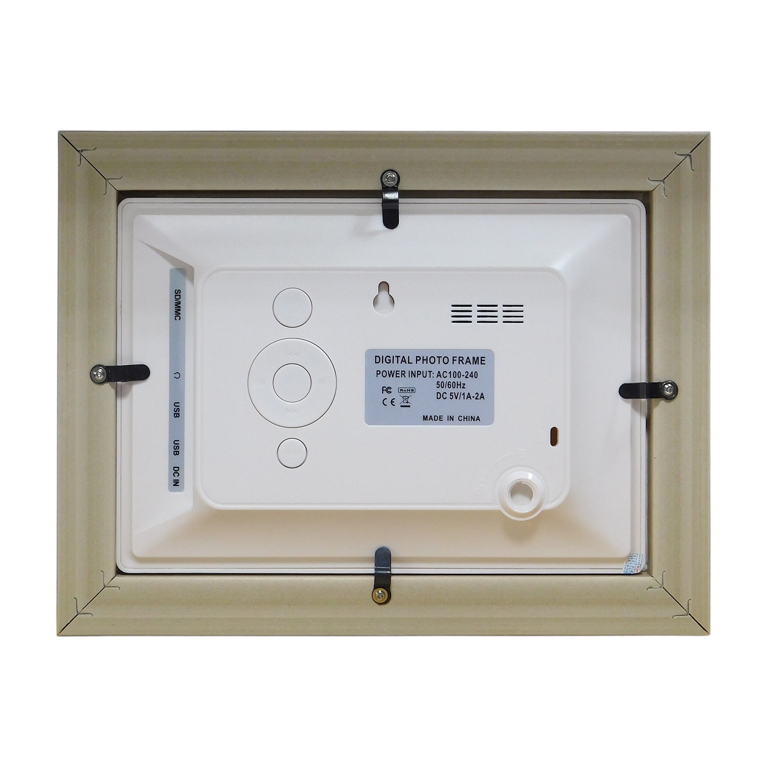 White Xelectron 7 Inch Lcd Display Wooden Digital Photo Frame