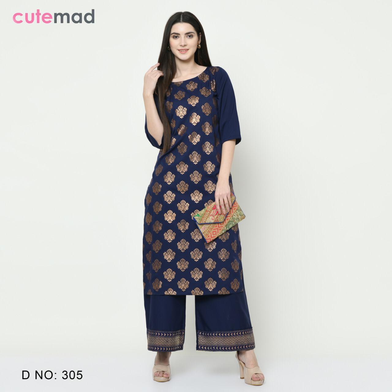 Designer Kurti - American Crape, L-xxl, Foil Print | Party Wear, Stylish Design, Comfortable Fit, Set & Singles