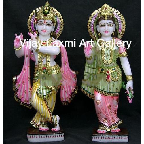 चमकाने वाली सजावटी राधे कृष्णा संगमरमर की मूर्तिकला